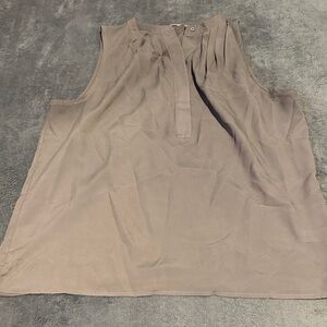 Violet & Claire Taupe Sleeveless Blouse